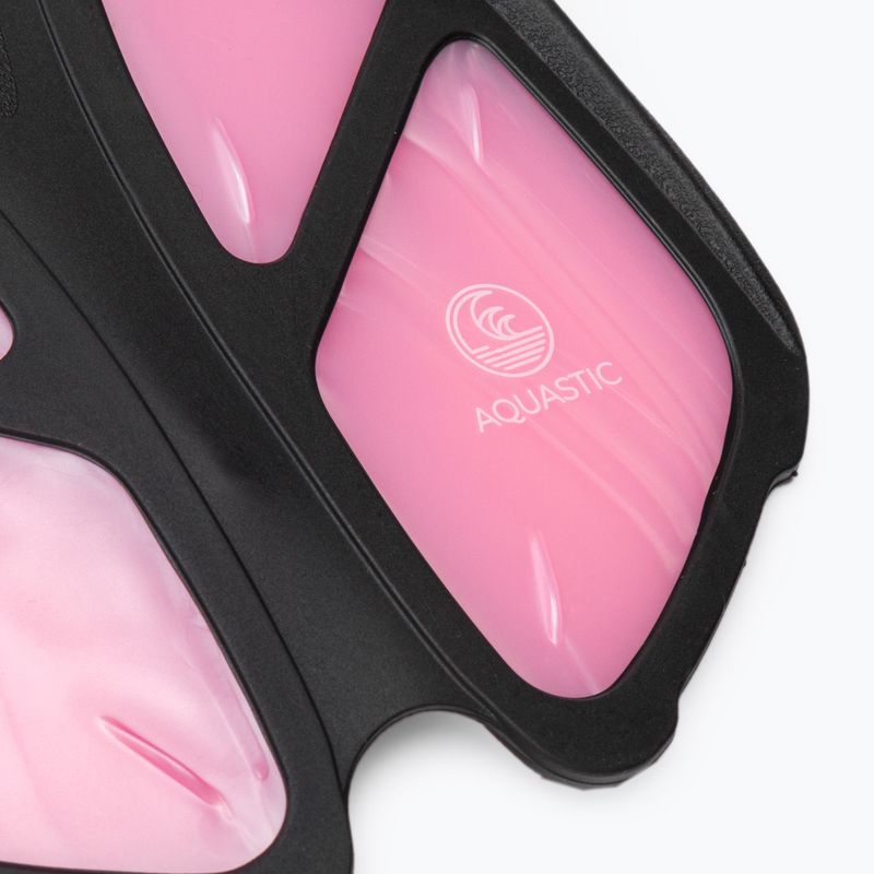 AQUASTIC rózsaszín gyerek snorkeling szett Maszk + Uszony + Pipa MSFK-01SR 8