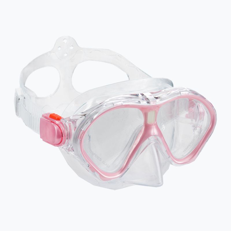 AQUASTIC rózsaszín gyerek snorkeling szett Maszk + Uszony + Pipa MSFK-01SR 10