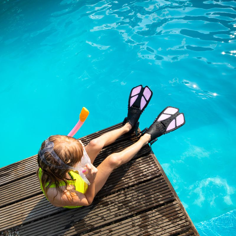 AQUASTIC rózsaszín gyerek snorkeling szett Maszk + Uszony + Pipa MSFK-01SR 22