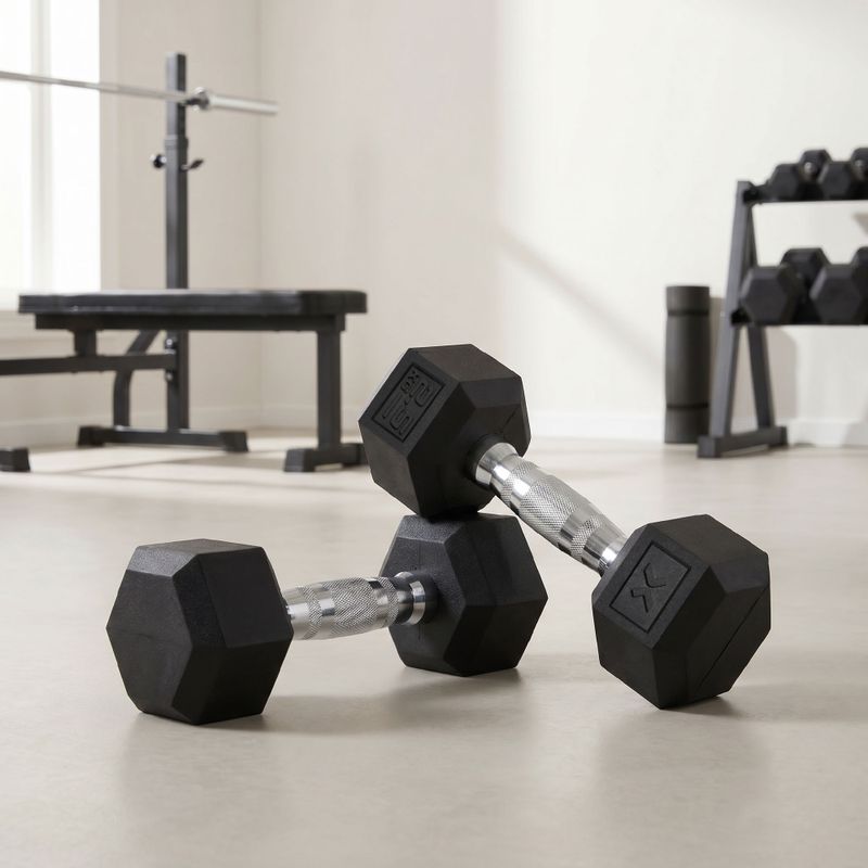 XTREXO Hex gumírozott súlyzó 2.5 kg HXD25 3