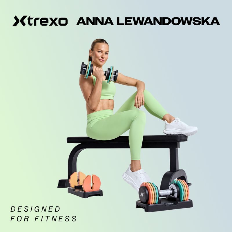 XTREXO ADS15 állítható súlyzó/ súlyzó fekete 2