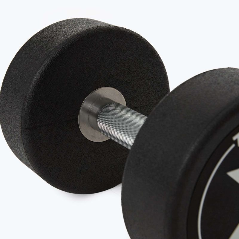 Gumírozott öntöttvas kézisúlyzó XTREXO Pro 16 kg black 9