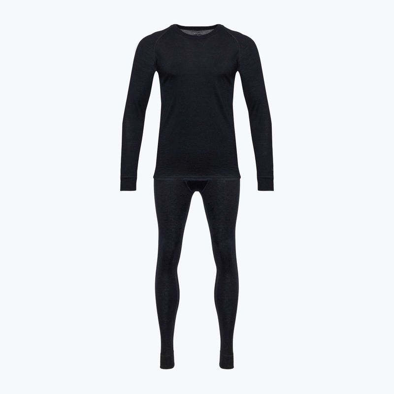 WOOLCANO Merino férfi termikus alsónemű szett SET0540 fekete 10