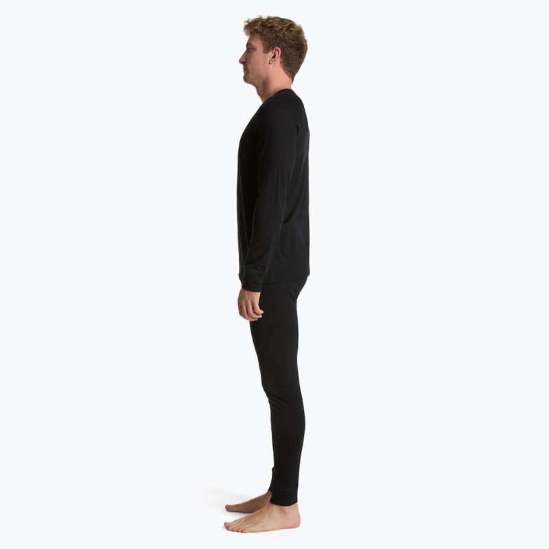 WOOLCANO Merino férfi termikus alsónemű szett SET0540 fekete 2