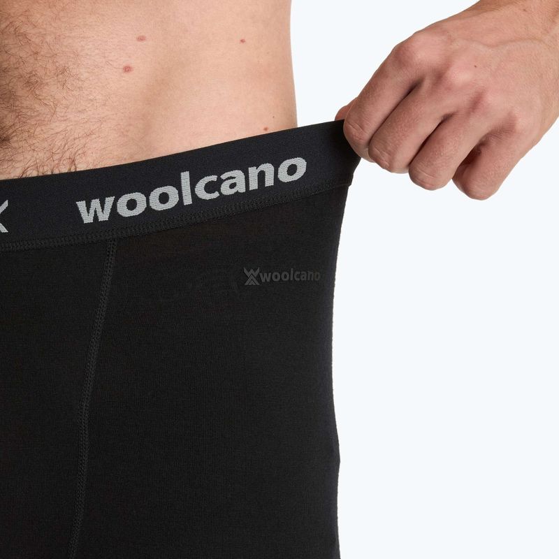 WOOLCANO Merino férfi termikus alsónemű szett SET0540 fekete 8