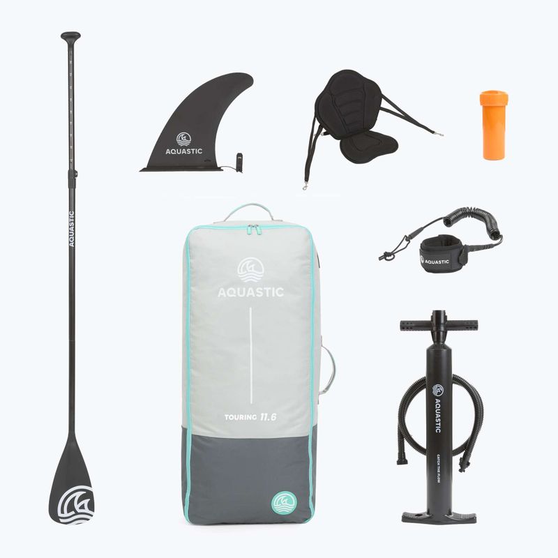 Szett deszka SUP felfújható AQUASTIC Touring 11'6" kék 9