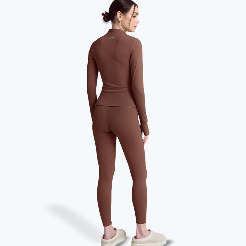 Női hosszú ujjú JOYINME Motion LS 1/4 Zip gesztenyebarna 3