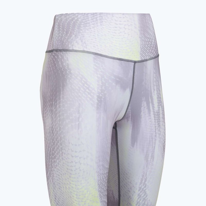 Női edző leggings 4F Solar Punk FNK F454 light yellow allover 9