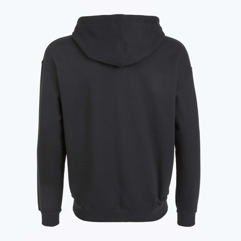 Férfi PROSTO kapucnis pulóver Logo Zip fekete 2
