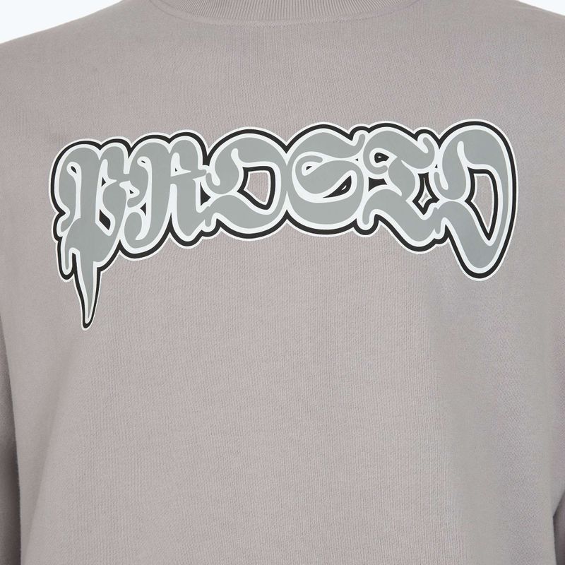 Férfi pulóver PROSTO Graffiti mosott szürke 3