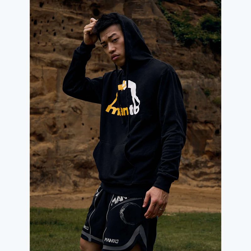 Férfi pulóver MANTO Logo Hoody fekete 4