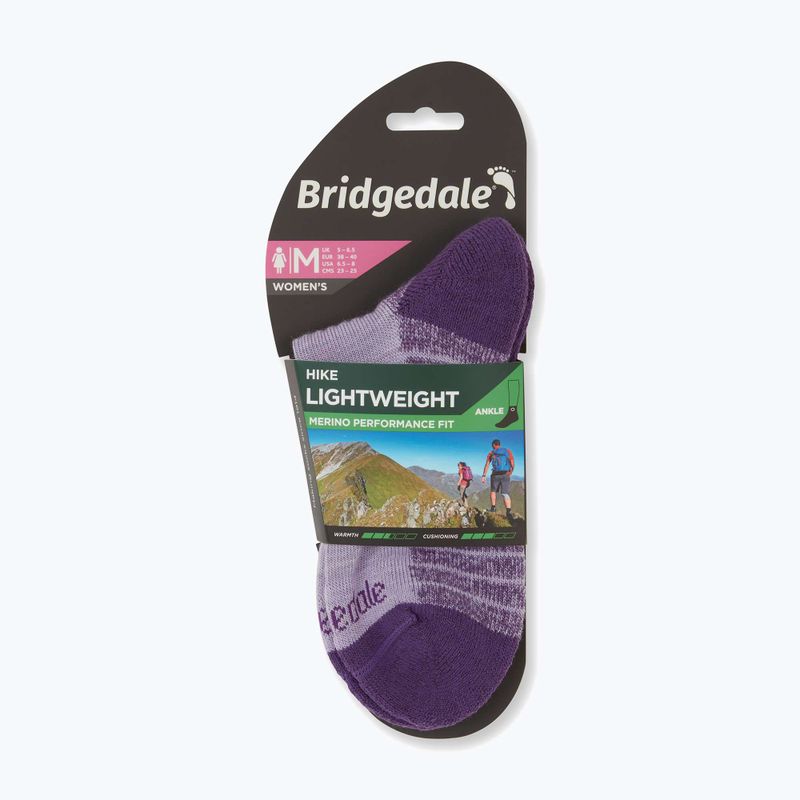 Női zokni Bridgedale Hike Lightweight Performance Ankle heather/damson 3