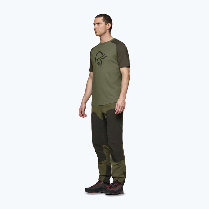 Férfi túrapóló NORRONA Femund PureUll loden green 4