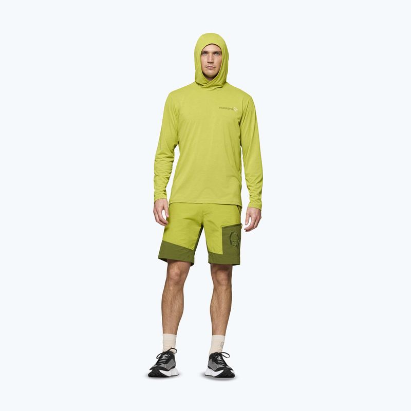 Férfi trekking pulóver NORRONA Femund Tech Hood golden lime 2