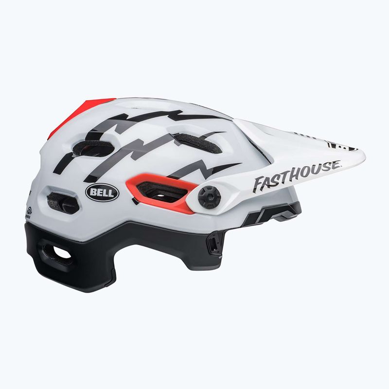 Bell kerékpáros sisak FF Super DH MIPS Spherical fasthouse matt fényes fekete/fehér 3
