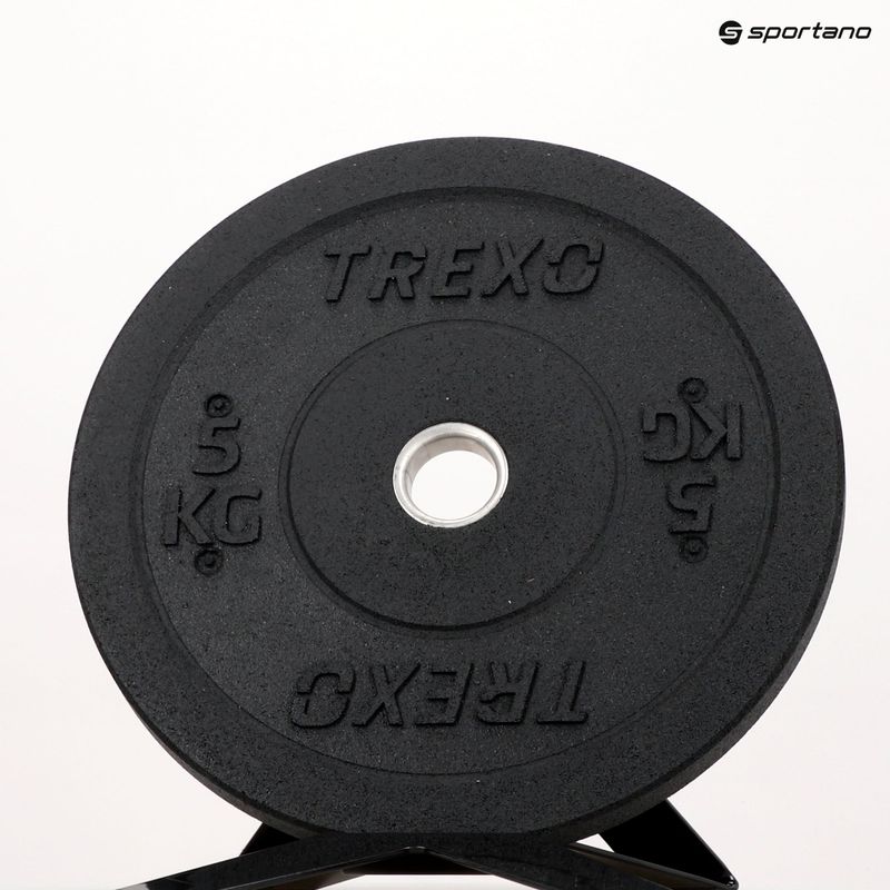 XTREXO fekete bumper olimpiai súlytárcsa 5 kg TRX-BMP005 12