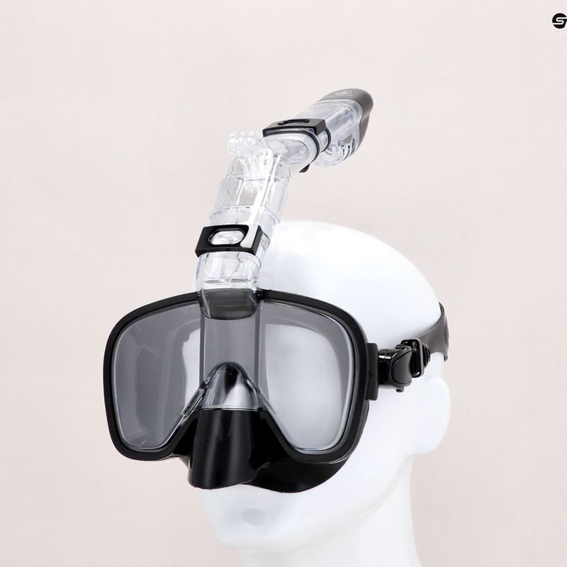 AQUASTIC fekete snorkeling szett Maszk + Pipa SMFK-01SC 20