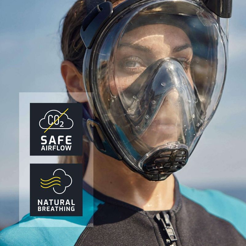 Teljes arcot fedő búvármaszk sznorkelezéshez Cressi Komodo Full Face blue/black 12