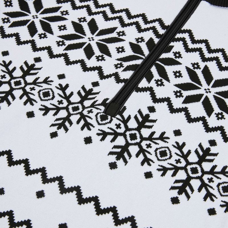 Női thermo pulóver Newland Groenlandia Half Zip white/black 3