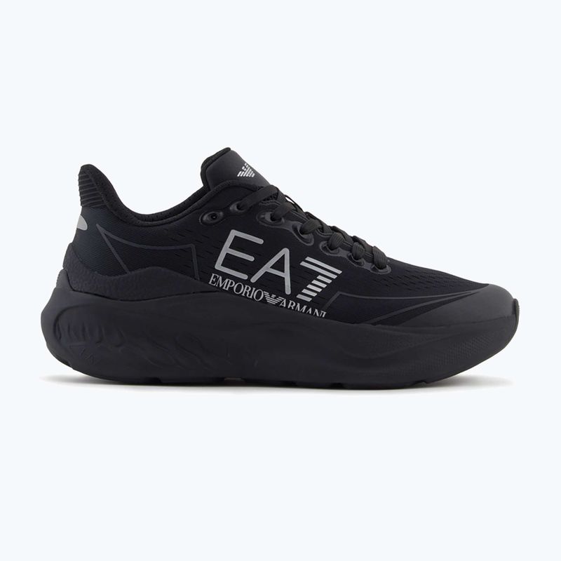 EA7 Emporio Armani Wave Cracking teljes fekete / ezüst cipő 8