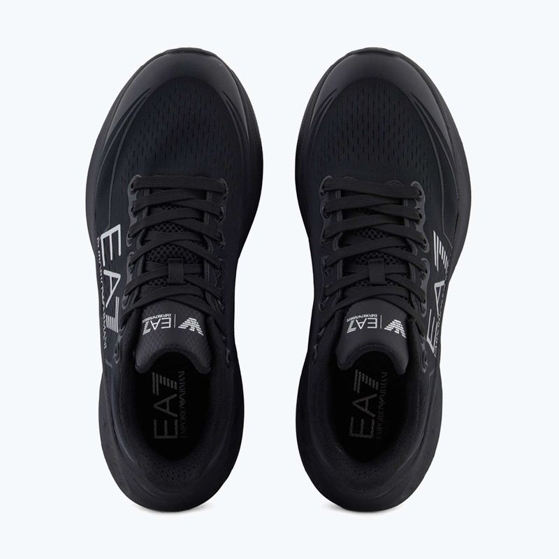 EA7 Emporio Armani Wave Cracking teljes fekete / ezüst cipő 12