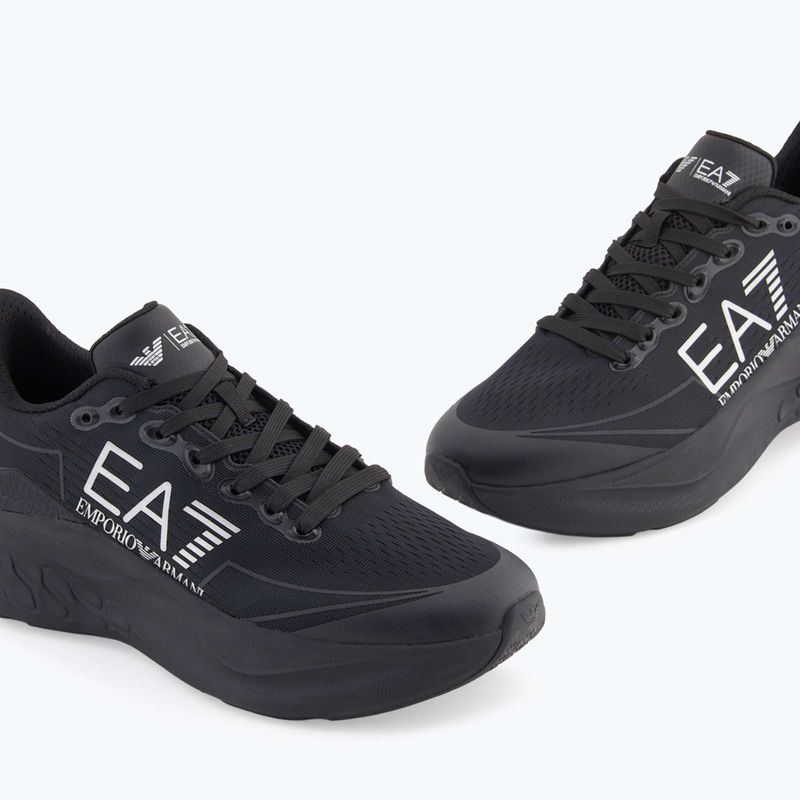 EA7 Emporio Armani Wave Cracking teljes fekete / ezüst cipő 13