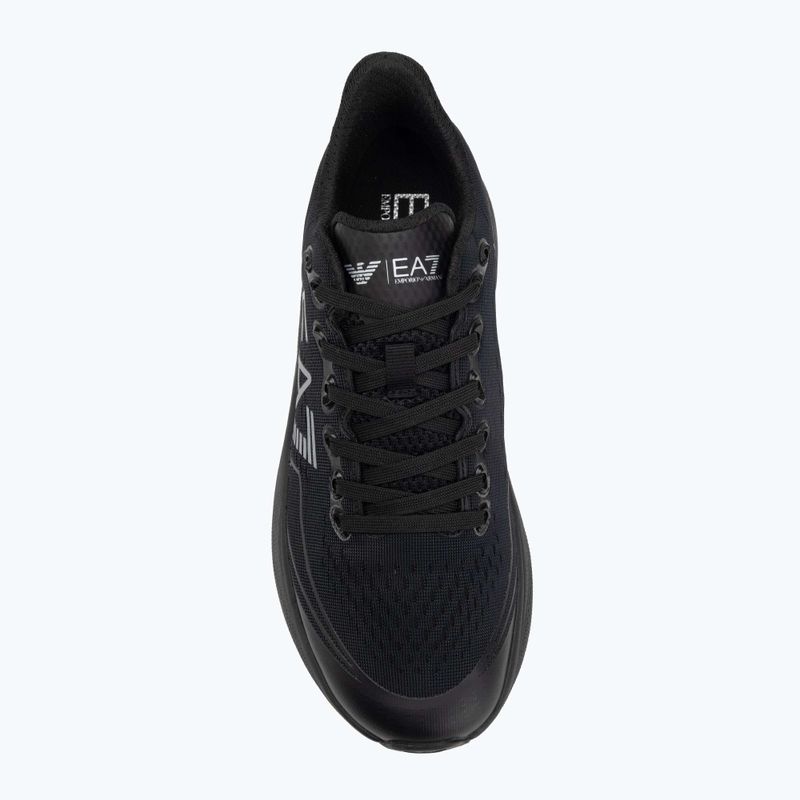 EA7 Emporio Armani Wave Cracking teljes fekete / ezüst cipő 5