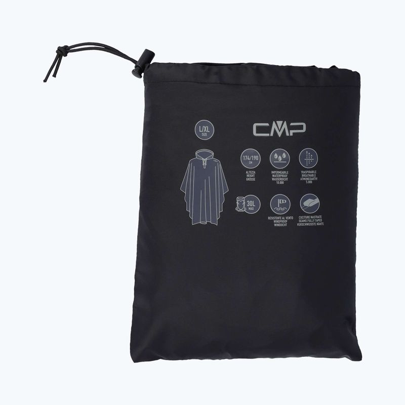 Esőkabát poncsó CMP 35X7857 Fix Hood black 4