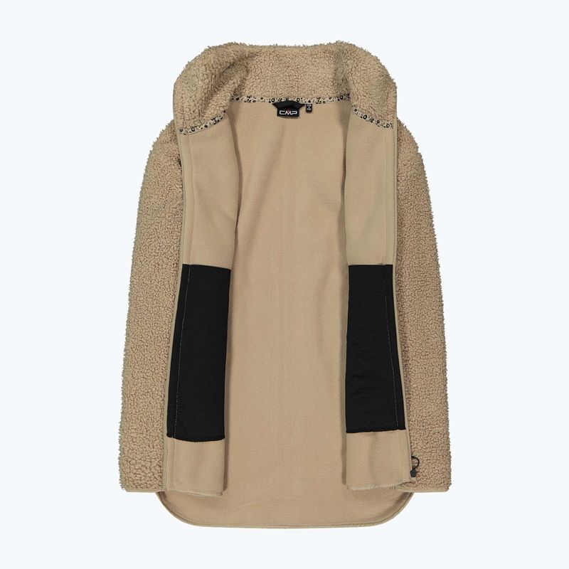 Női kabát CMP 35P3846 Long Teddy Highloft cookie 4