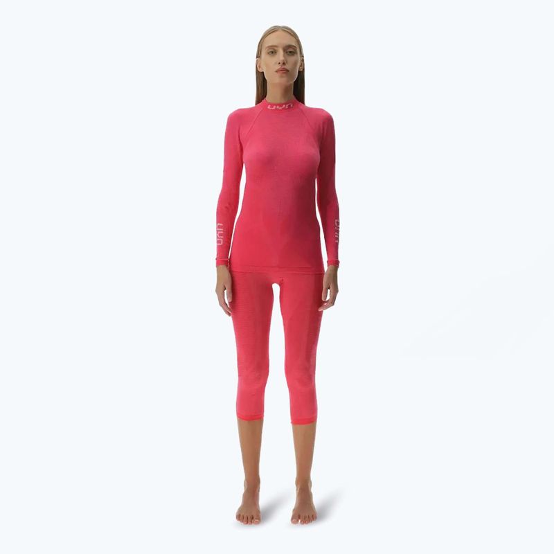 Női termoaktív felső UYN Elevation Biomorph LS Turtle Neck pink yarrow 2