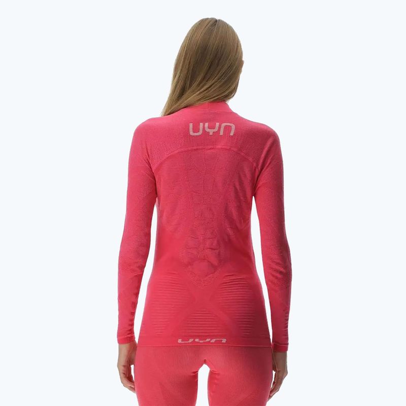 Női termoaktív felső UYN Elevation Biomorph LS Turtle Neck pink yarrow 3