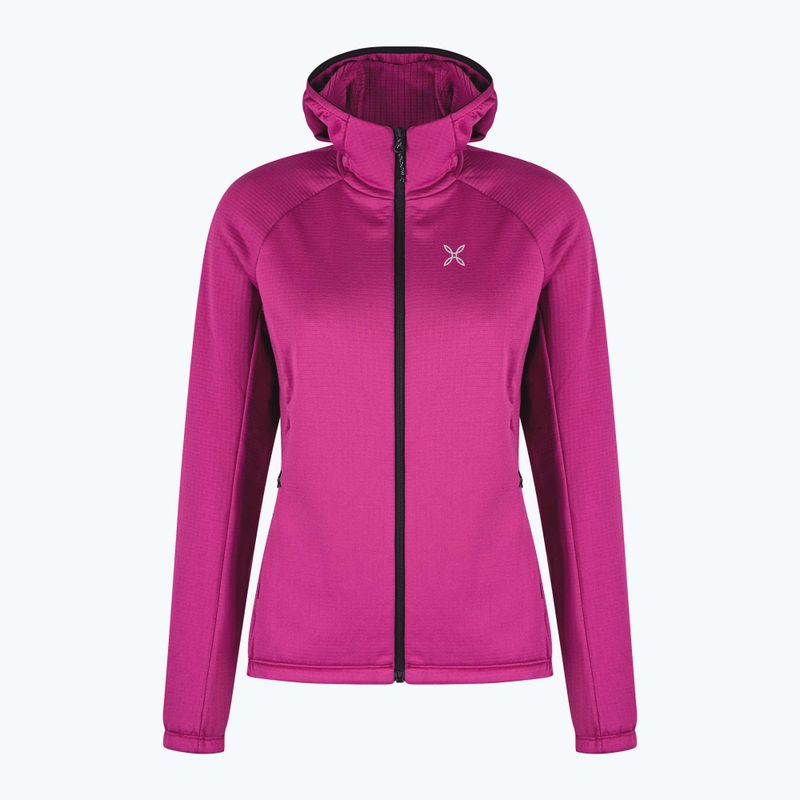 Női pulóver Montura Fadis Grid Hooded Maglia red 7