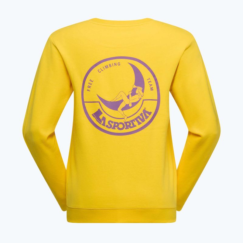 Női pulóver La Sportiva Climbing On The Moon yellow/purple 2
