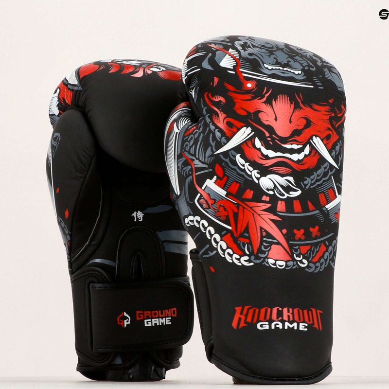 Boxkesztyű Ground Game Samurai  fekete 21BOXGLOSAM10 7