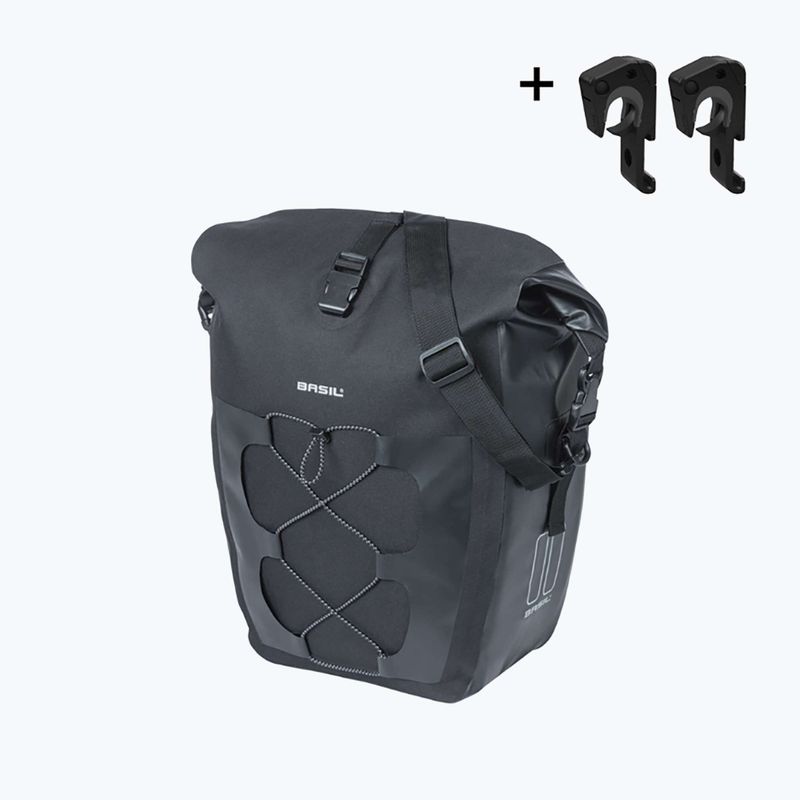 Kerékpáros táska Basil Navigator Waterproof Single Bag MIK Hooks 25-31 l black 2
