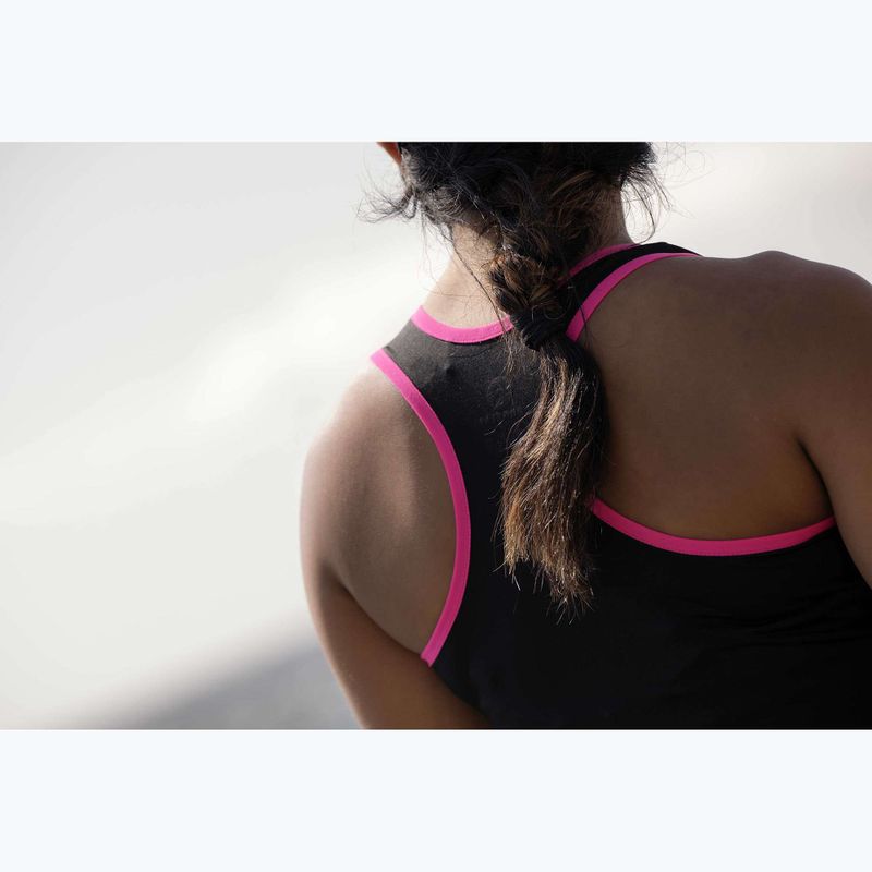 Női kerékpáros mez Rogelli Apátság Tank Top W fekete / rózsaszín 8