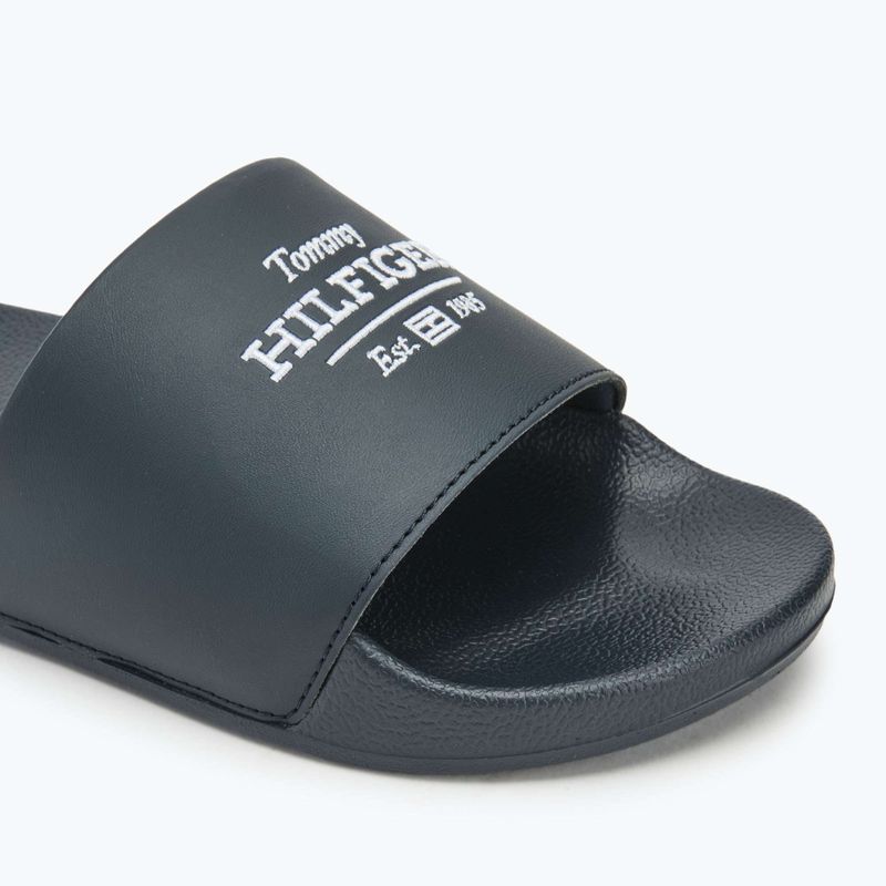 Férfi papucs Tommy Hilfiger Embroid 85 Pool Slide desert sky 7