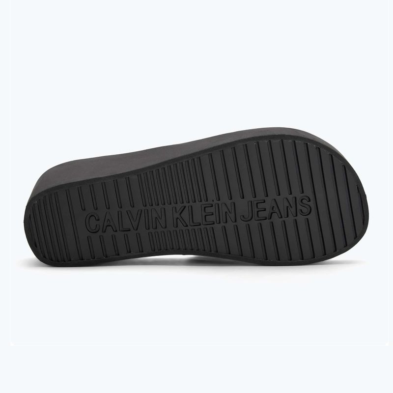 Calvin Klein női flip flop YW0YW01725 Beach Wedge Slide Slide Canvas tripla fekete 4