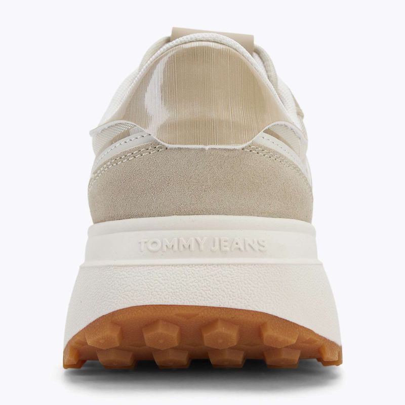 Tommy Jeans női Cleated Runner fehér agyag cipő 6