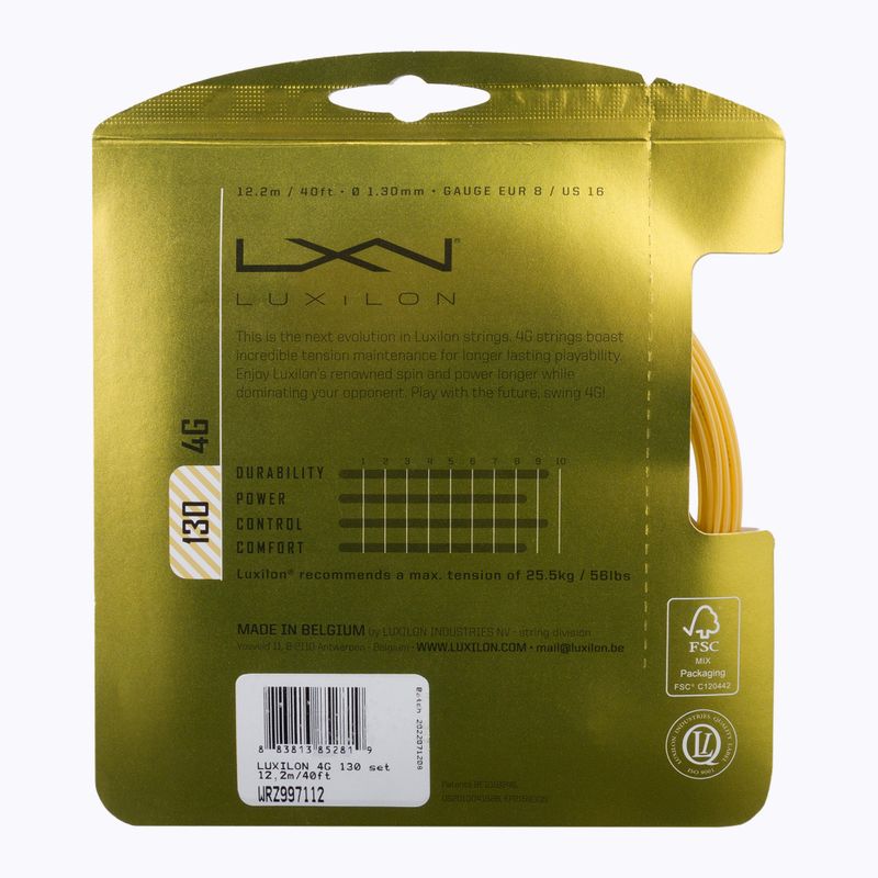 Luxilon Tenisz húr 4G 130 készlet arany WRZ997112+ 2