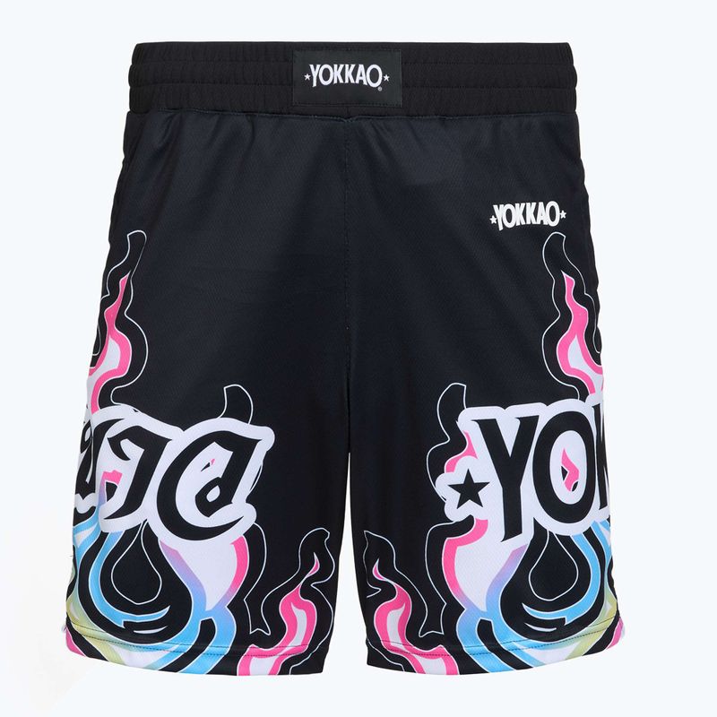 Férfi edző rövidnadrág YOKKAO Flames Workout black