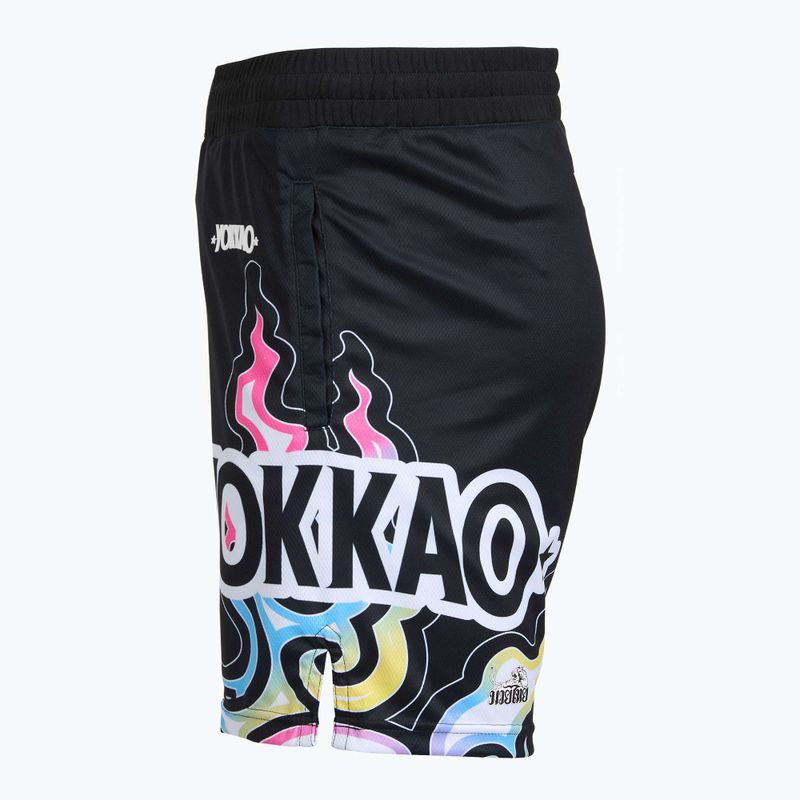Férfi edző rövidnadrág YOKKAO Flames Workout black 3