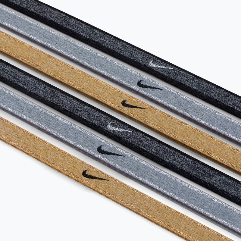 Nike Swoosh Sport fém fejpántok 6 db szürke-arany N1002008-097 3