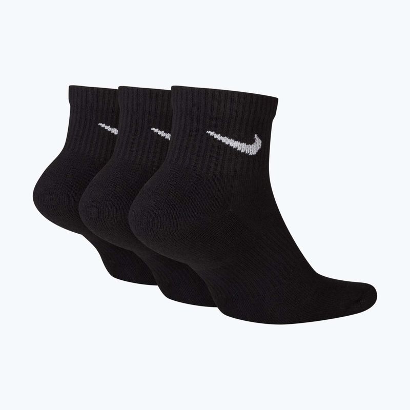 Nike Everyday Plus Cushioned Ankle zokni 3 pár black/white 2