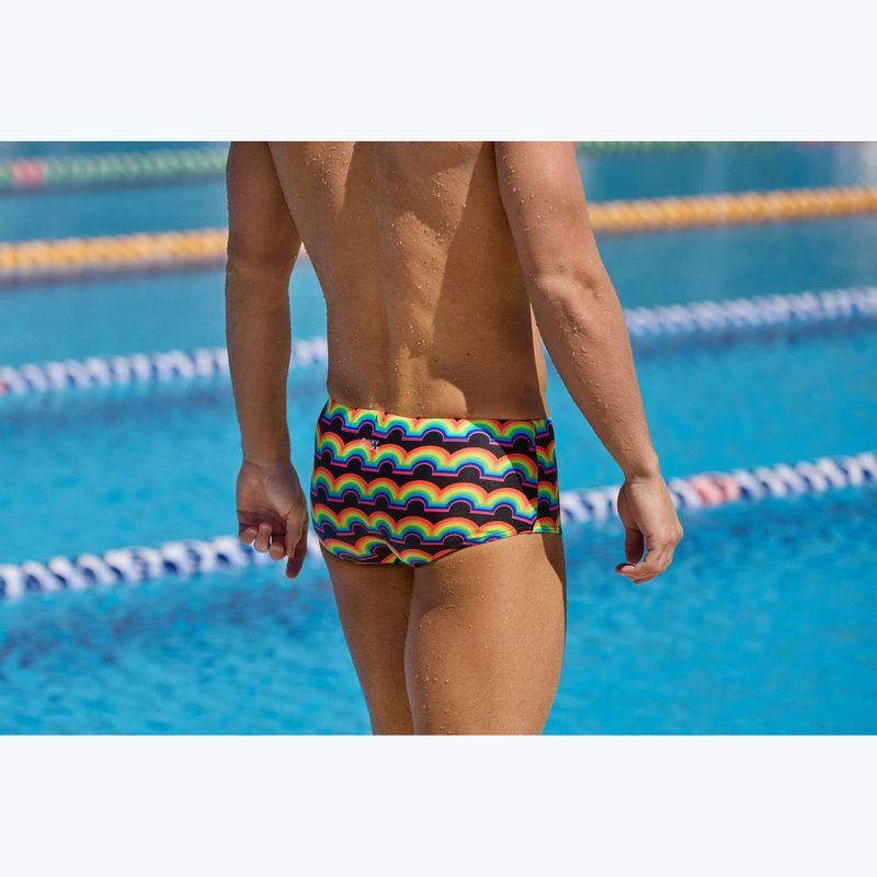 Férfi úszó boxeralsó Funky Trunks Sidewinder Trunks rainbowie 6