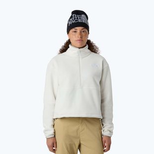 Női pulóver The North Face Glacier Fleece 1/2 Zip Short fehér dune