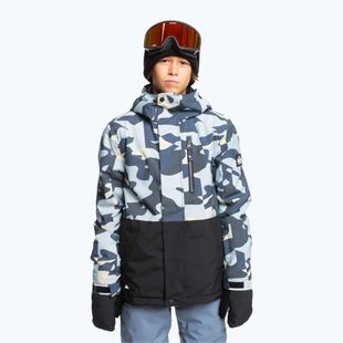 Gyerek snowboard kabát Quiksilver Mission Printed Block puzzle camo ice flow