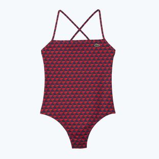 Lacoste MF7264 penumbra / alizarin / red női egyrészes fürdőruha