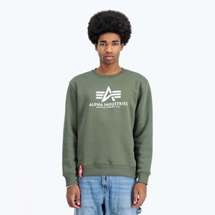 Alpha Industries férfi Basic sötét olívazöld pulóver