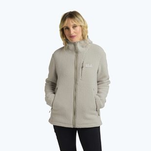 Női polár pulóver Jack Wolfskin Cradle Mountain Pile Full Zip világos homok